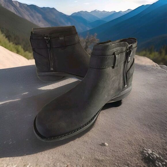 New! Merrell Women's Andover Bluff Ankle Boots Black Size 6 - Picture 1 of 11